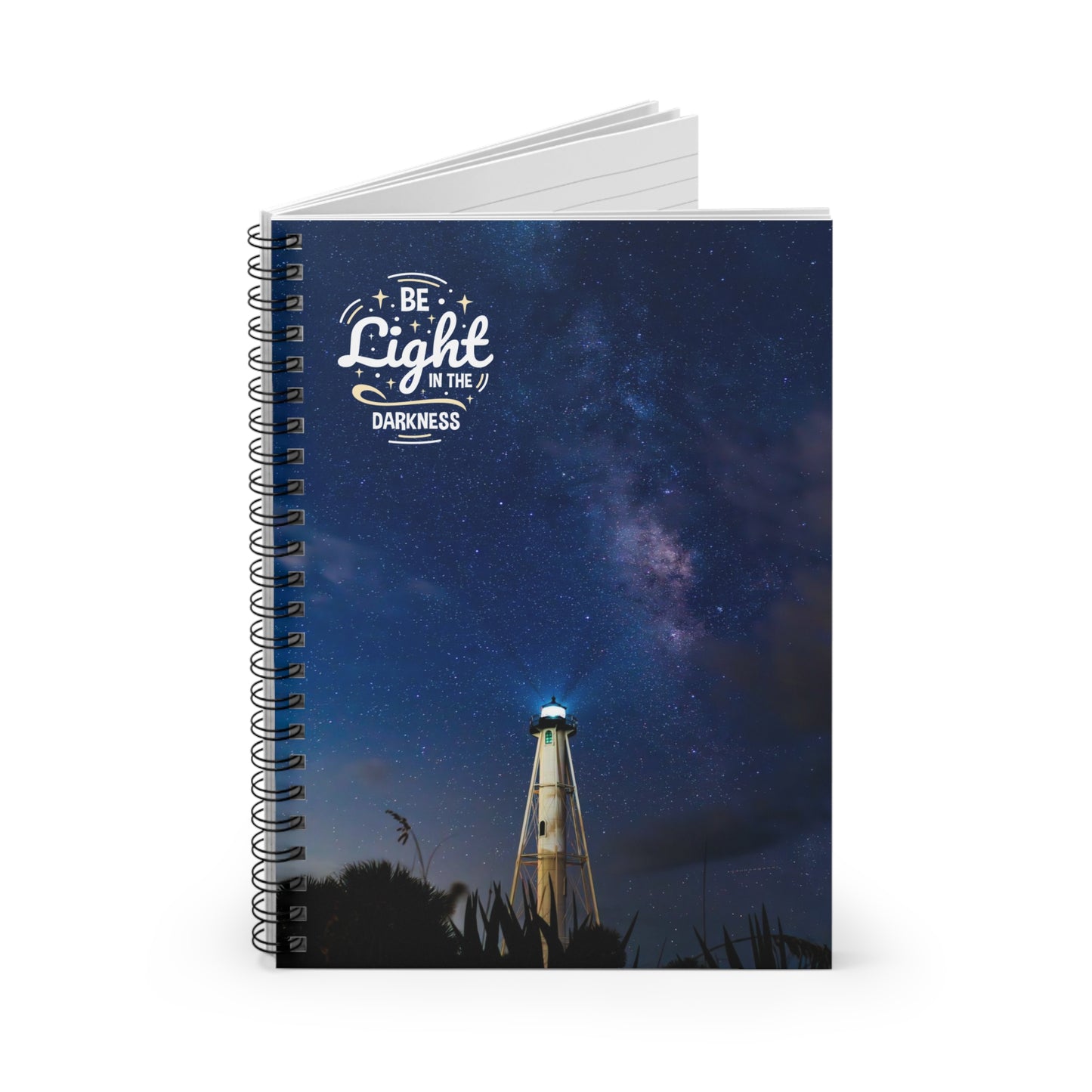 Be Light in the Darkness - Spiral Notebook - Ruled Line