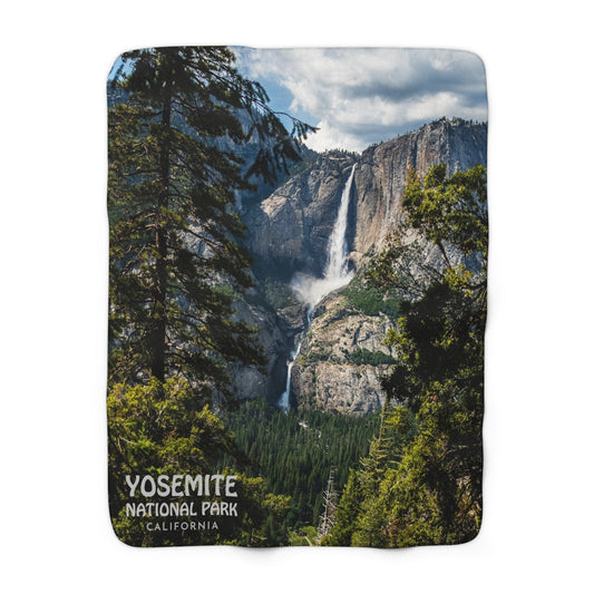 Yosemite National Park, Yosemite Falls Sherpa Fleece Blanket