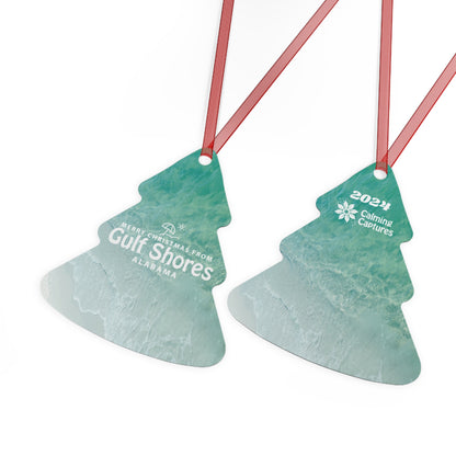 Gulf Shores Christmas Metal Ornaments