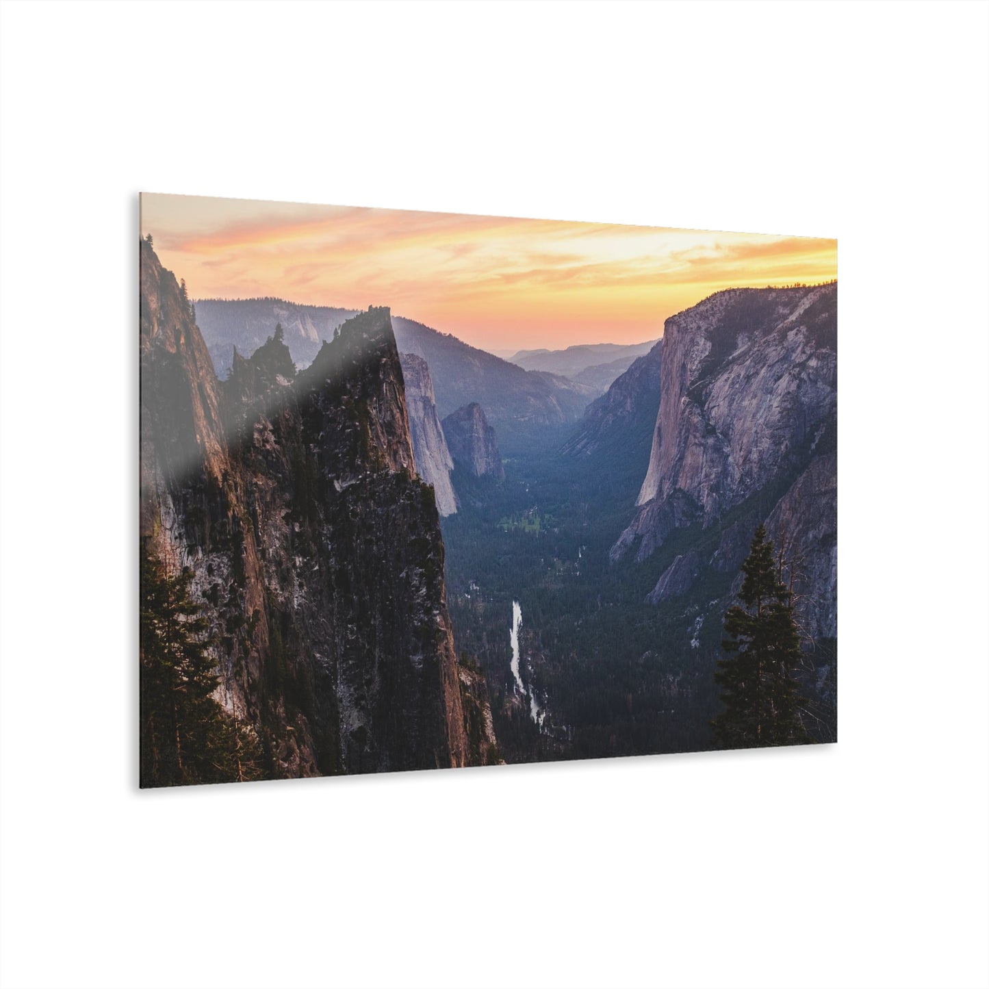 Yosemite Valley During Sunset - Acrylic Prints (French Cleat Hanging)