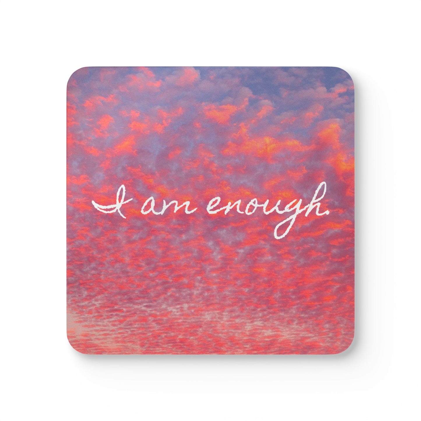 I am enough, Sky abstract - Corkwood Coaster Set