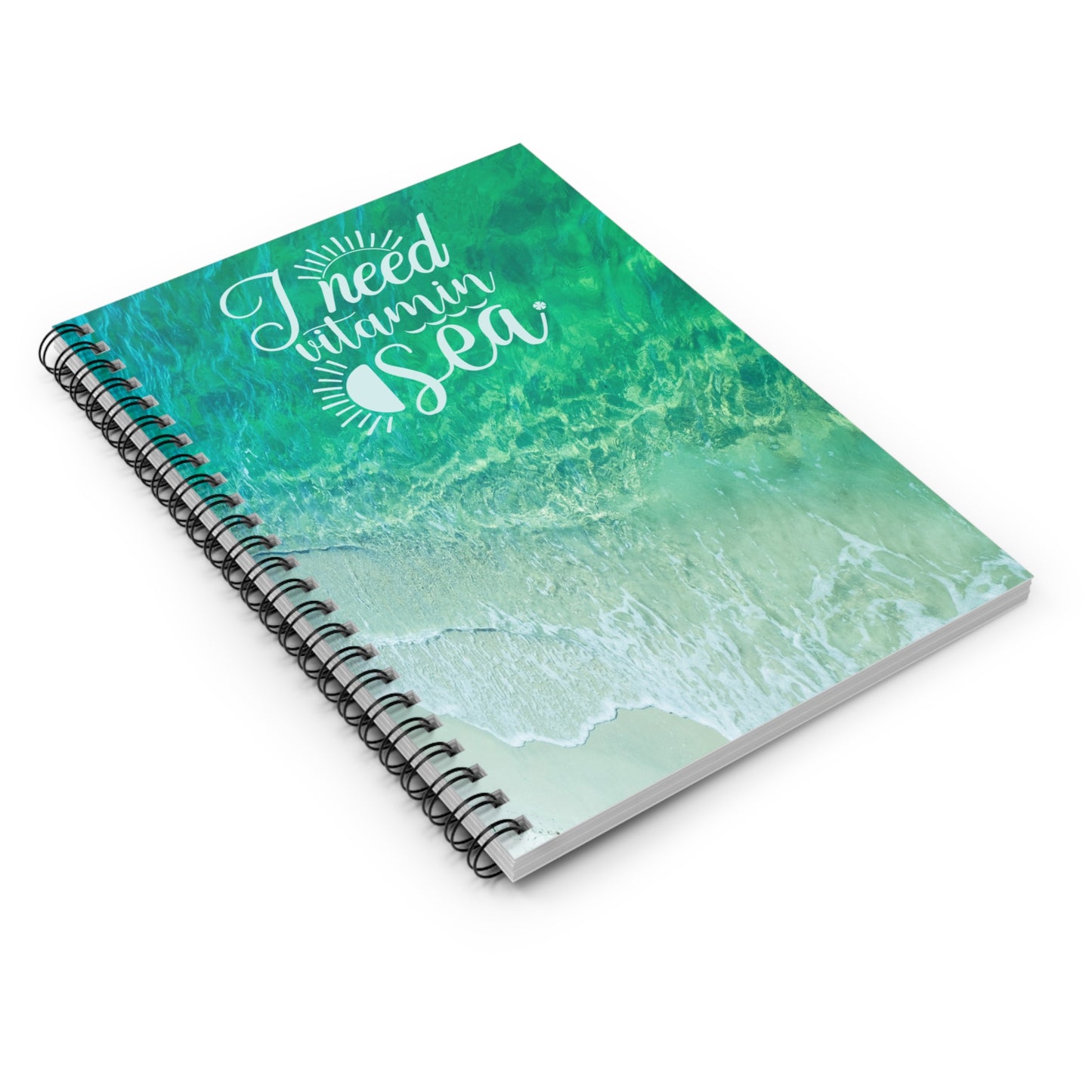 I Need Vitamin Sea - Beach Spiral Notebook