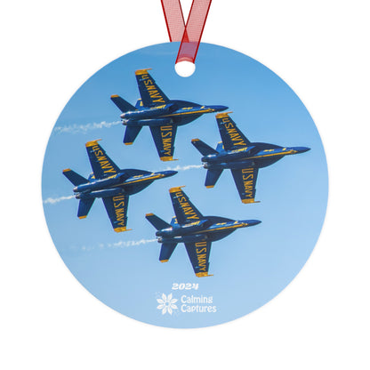 Blue Angels Pensacola, Christmas Metal Ornaments