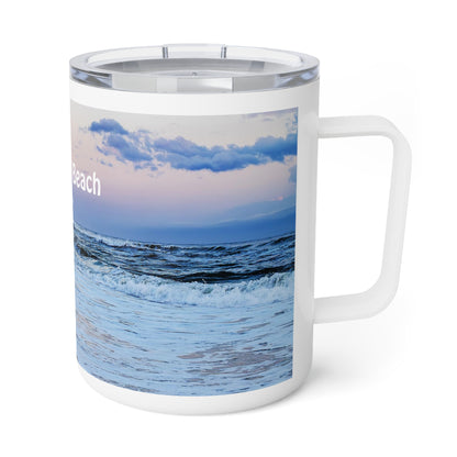 Sand Piper Beach Sunset Insulated Coffee Mug, 10oz