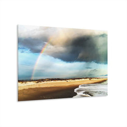 Rainbow on Johnson Beach - 36" x 24" Acrylic Print(French Cleat Hanging)