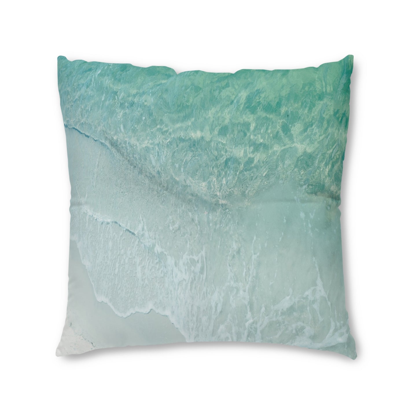 Beach Wave Tufted Meditation Floor Pillow, Square