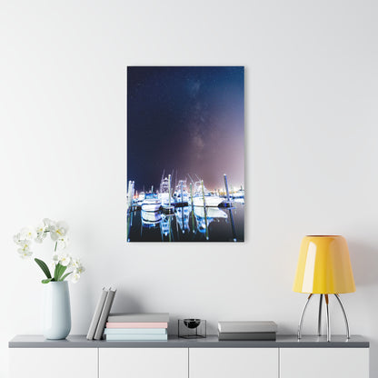 Milky Way over the Marina, Orange Beach, Alabama - 24" x 36" Acrylic Print (French Cleat Hanging)