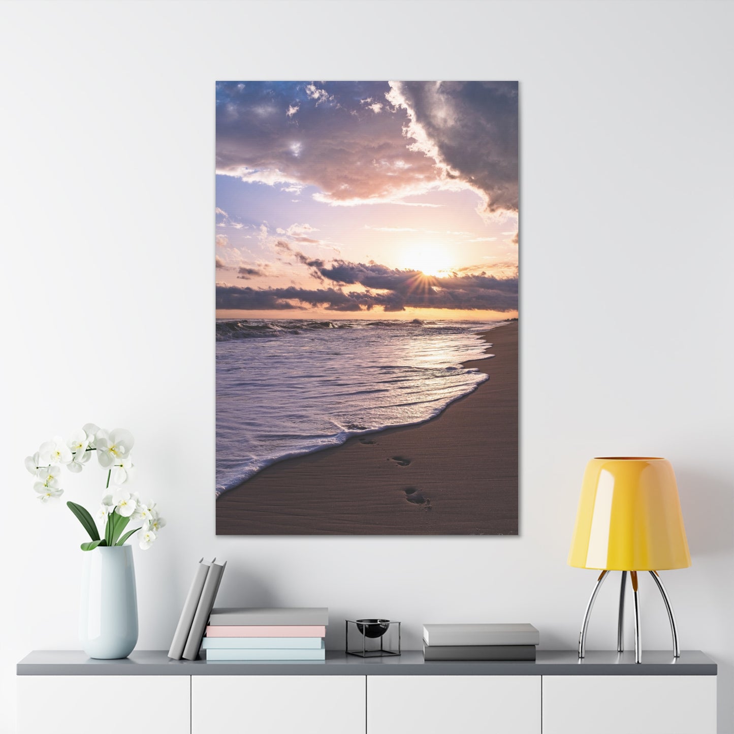 Sunset beach walk, Canvas Gallery Wraps