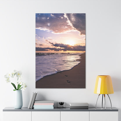 Sunset beach walk, Canvas Gallery Wraps