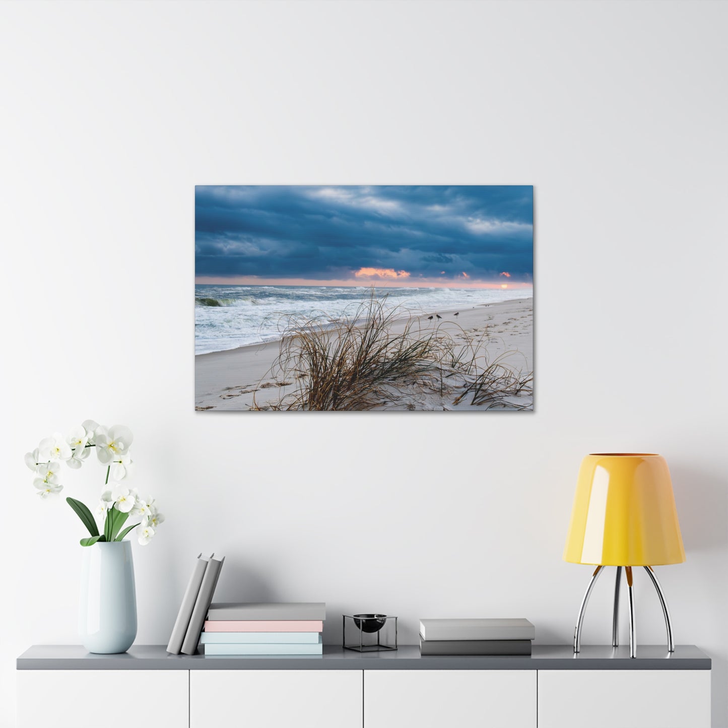 Sunset melting on horizon - Canvas Gallery Wraps