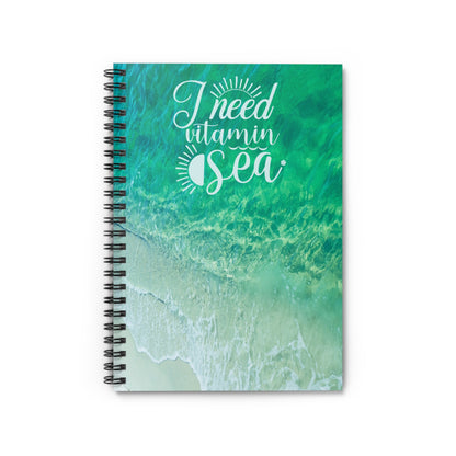 I Need Vitamin Sea - Beach Spiral Notebook