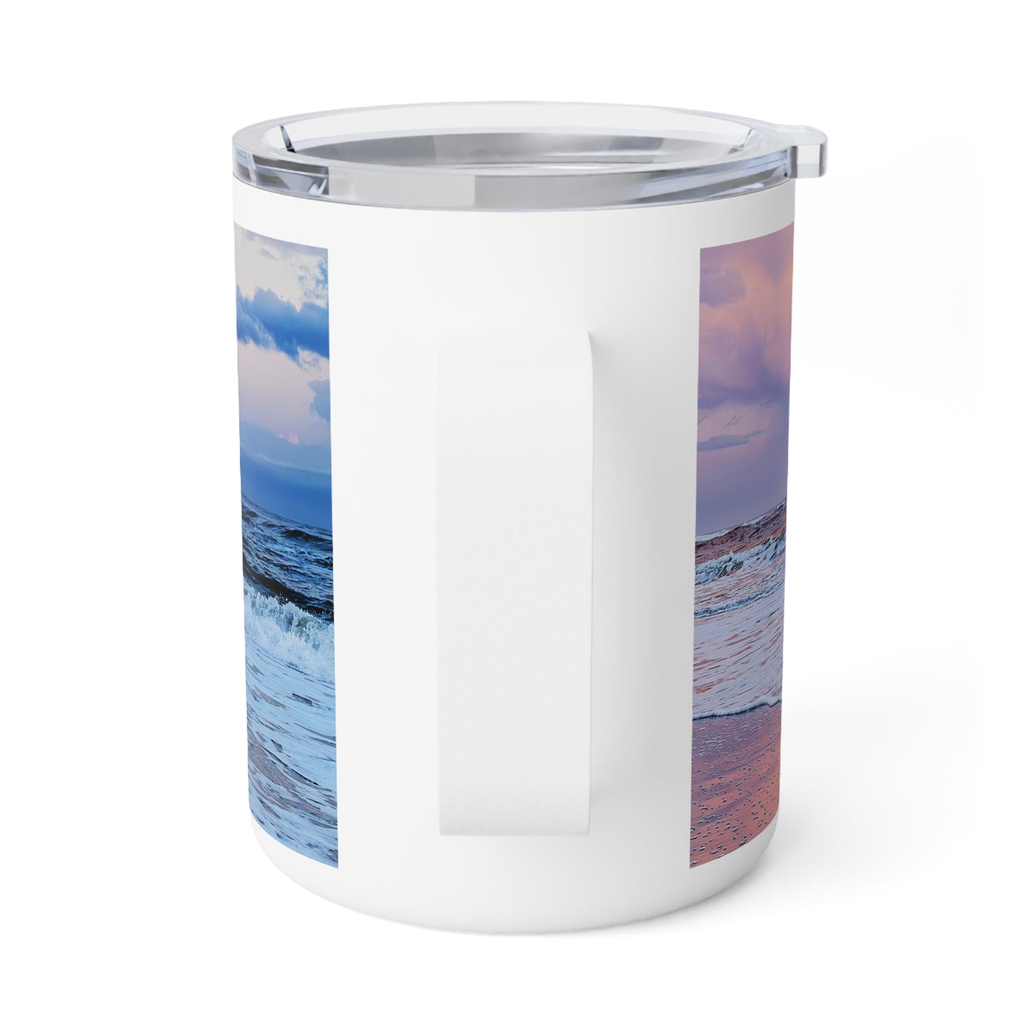 Sand Piper Beach Sunset Insulated Coffee Mug, 10oz