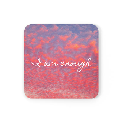 I am enough - Cork Back Coaster