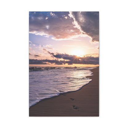 Sunset beach walk, Canvas Gallery Wraps