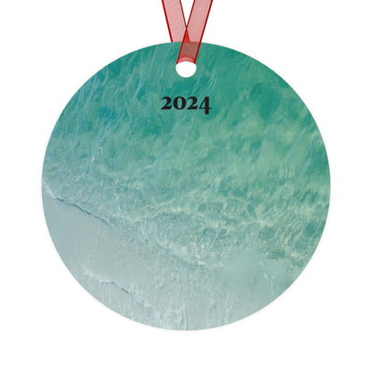 Beach Christmas Metal Ornaments